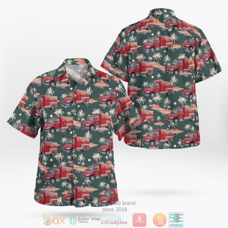 Kissimmee Fire Department Florida Rescue Truck Hawaiian Shirt