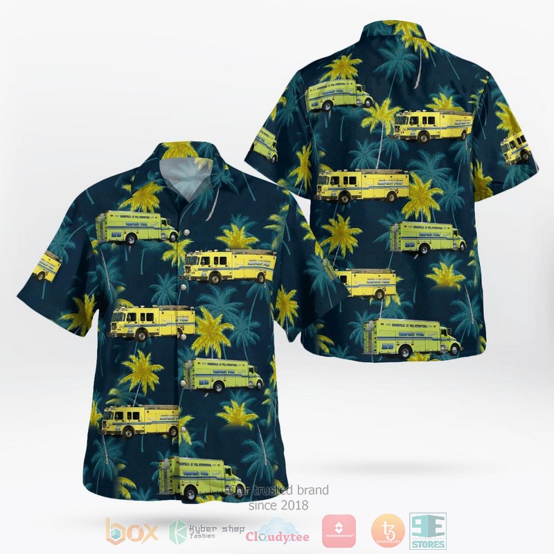 Minneapolis Saint Paul International Airport Fire Department Hawaiian Shirt