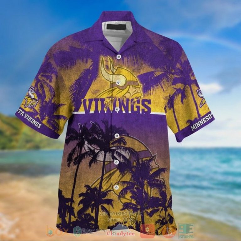 Minnesota Vikings Nfl Palm Tree Hawaiian Shirt - HomeFavo