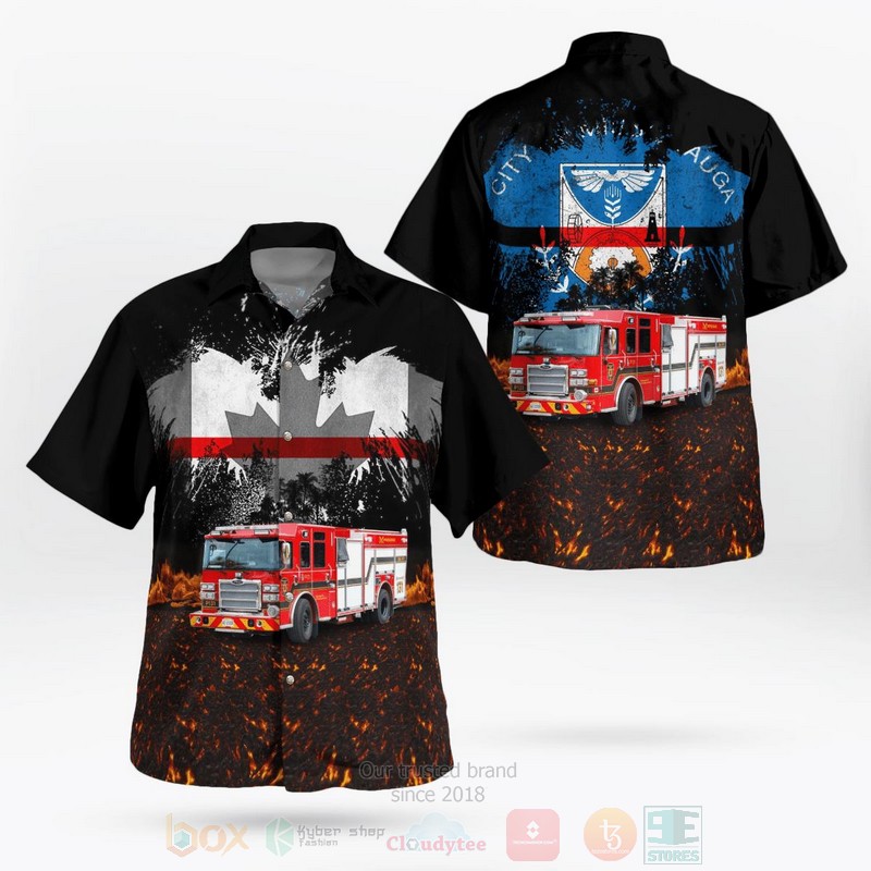 Mississauga Fire And Emergency Services Mfes Ontario Hawaiian Shirt