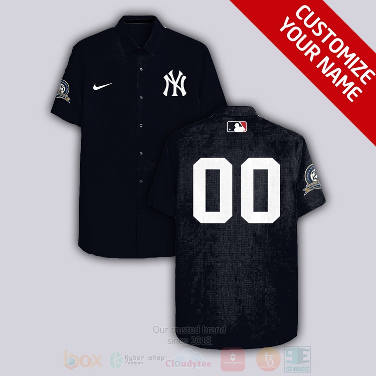 Mlb New York Yankees Personalized Black Hawaiian Shirt - HomeFavo