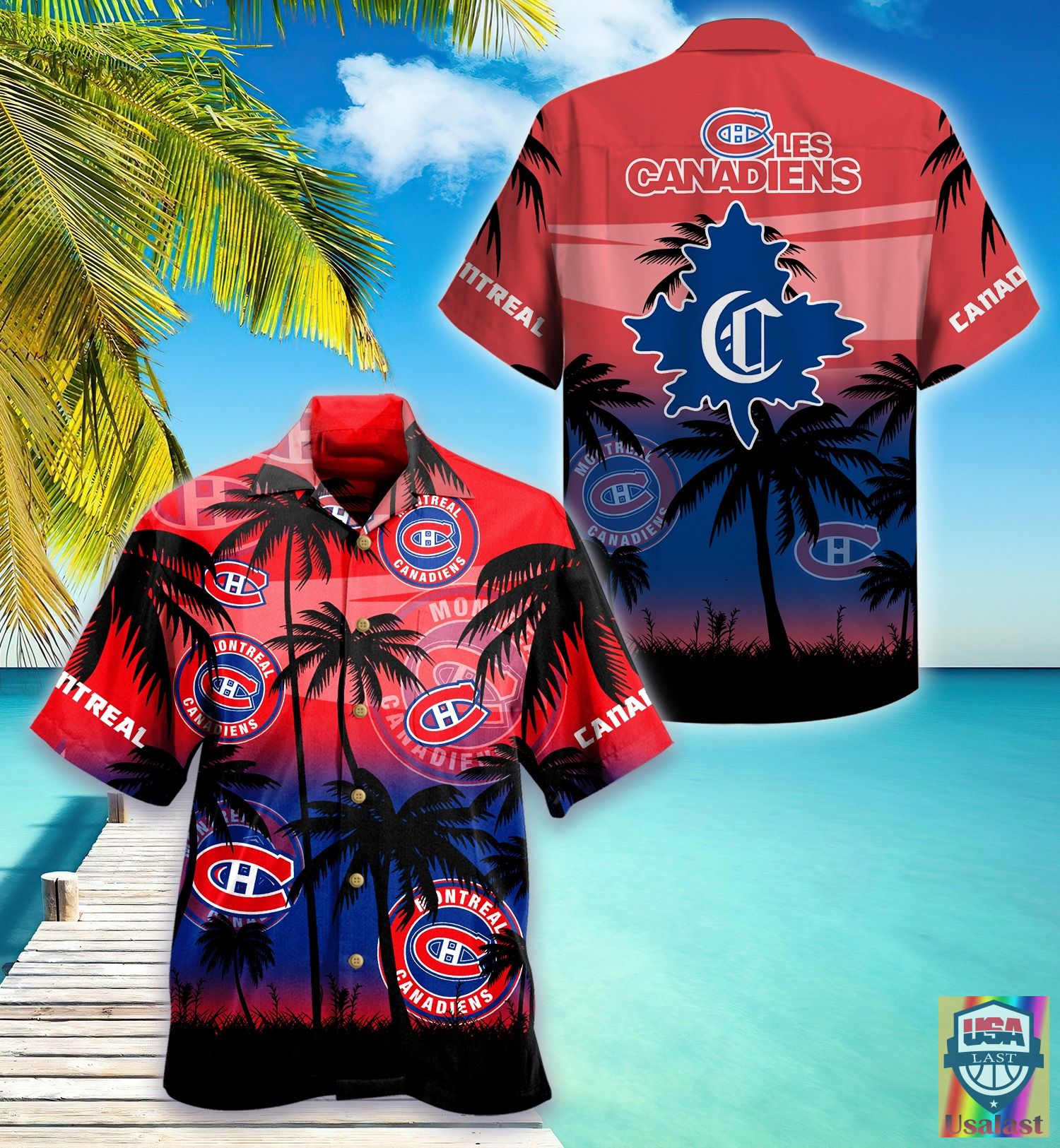 Montreal Canadiens Palm Tree Nhl Hawaiian Shirt - HomeFavo