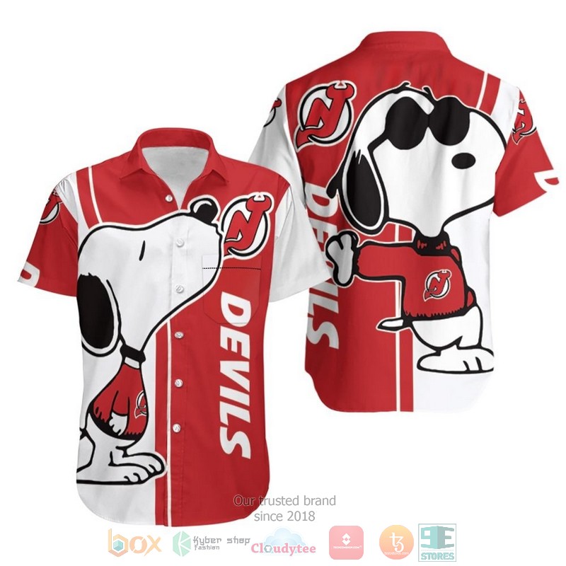 New Jersey Devils Nhl Snoopy Hawaiian Shirt