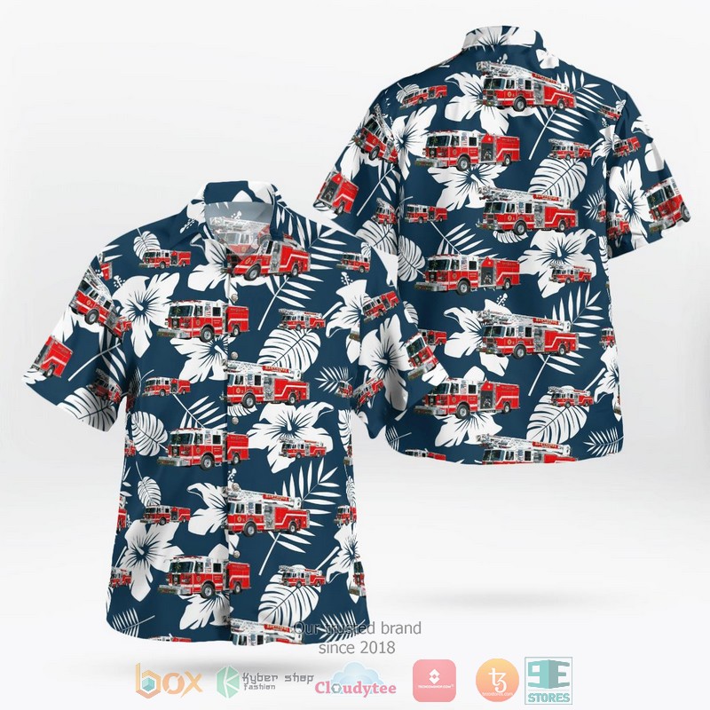 New York Hawthorne Fire Department Hawaiian Shirt