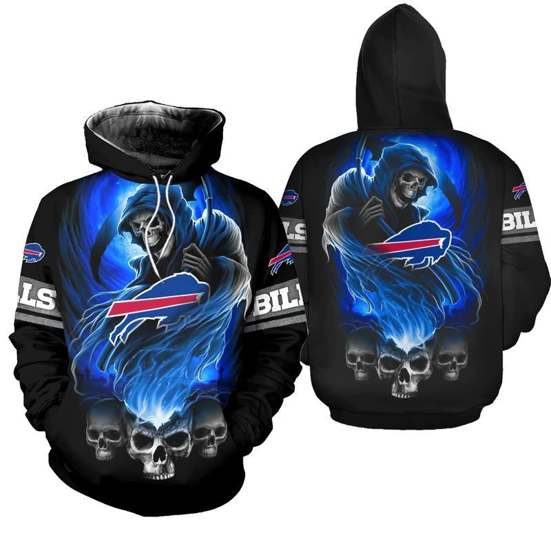 NFL Buffalo Bills Skulls Devil Skeleton Gift For Fan 3D T Shirt Sweater ...