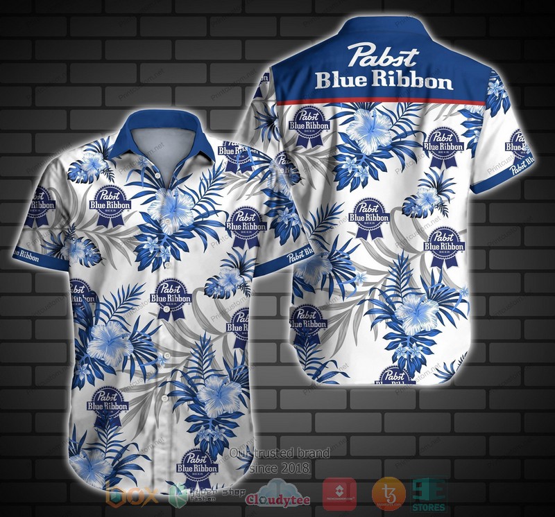 Pabst Blue Ribbon Hawaiian Shirt