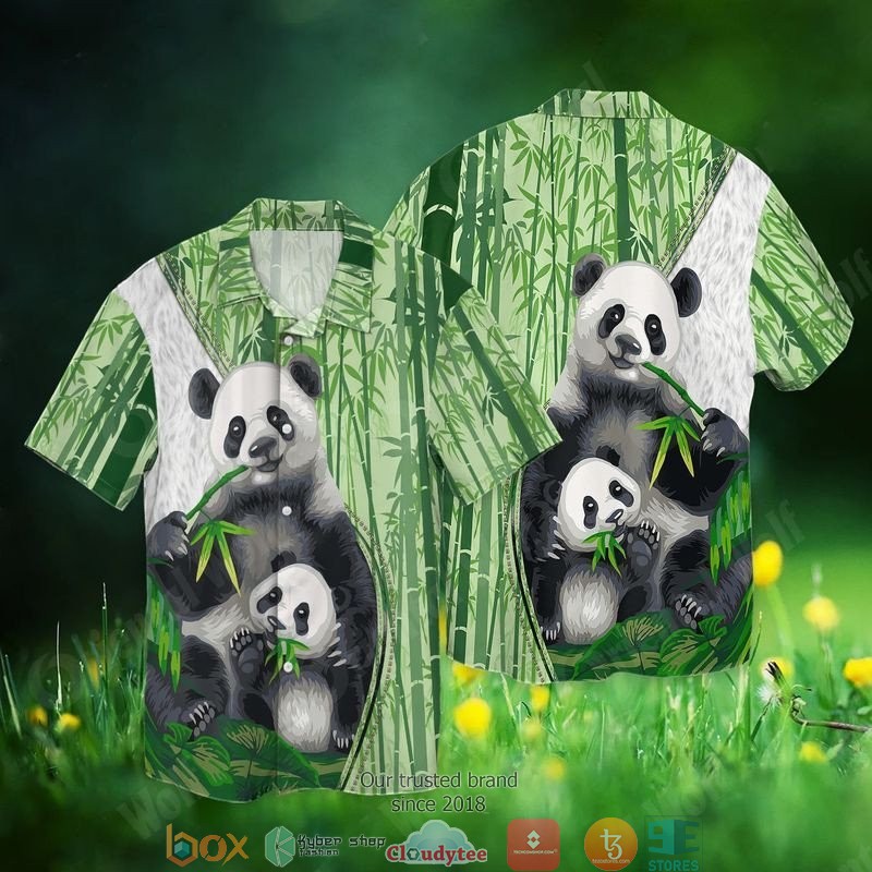 Panda Short Sleeve Hawaiian Shirt - HomeFavo