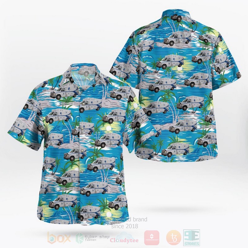 Pennsylvania Penn State Health Life Lion Emergency Medical Services And Critical Care Transport Ambulance Hawaiian Shirt