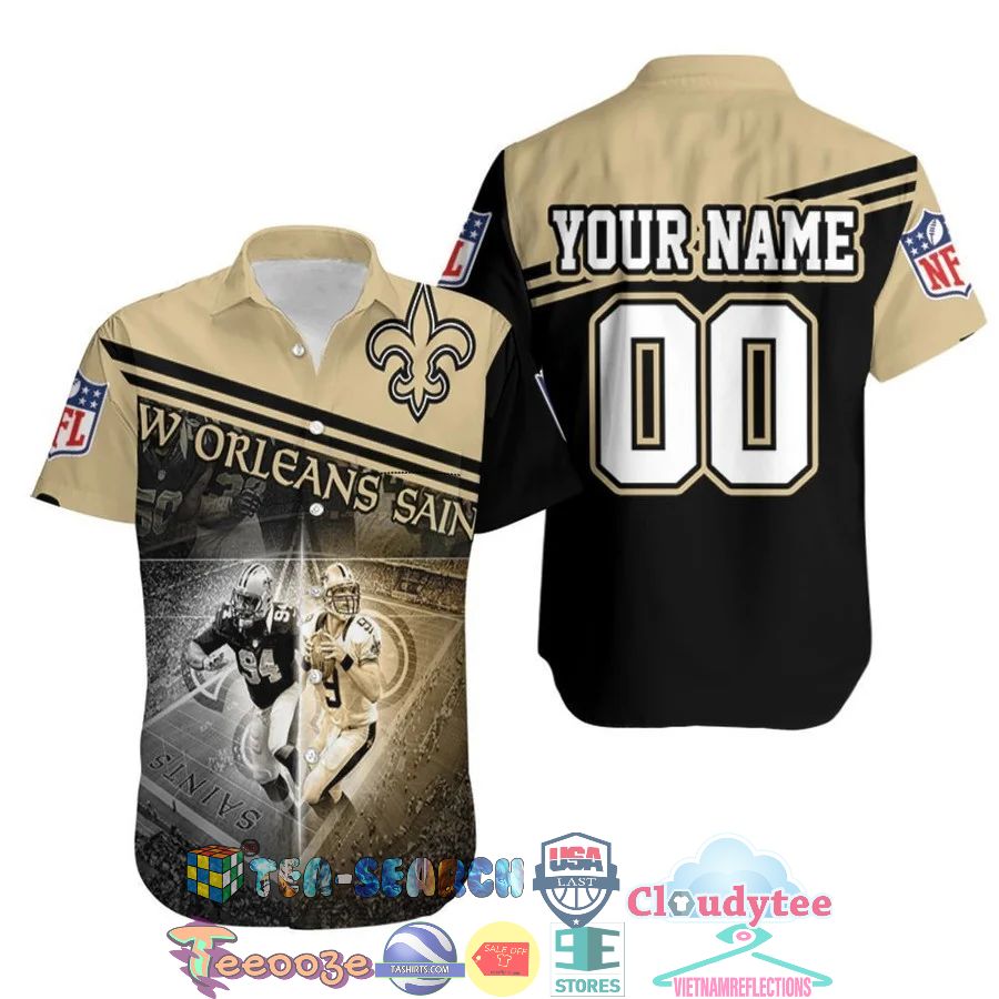 Personalized New Orleans Saints Nfl Cameron Jordan 94 Drew Brees 9 Hawaiian Shirt