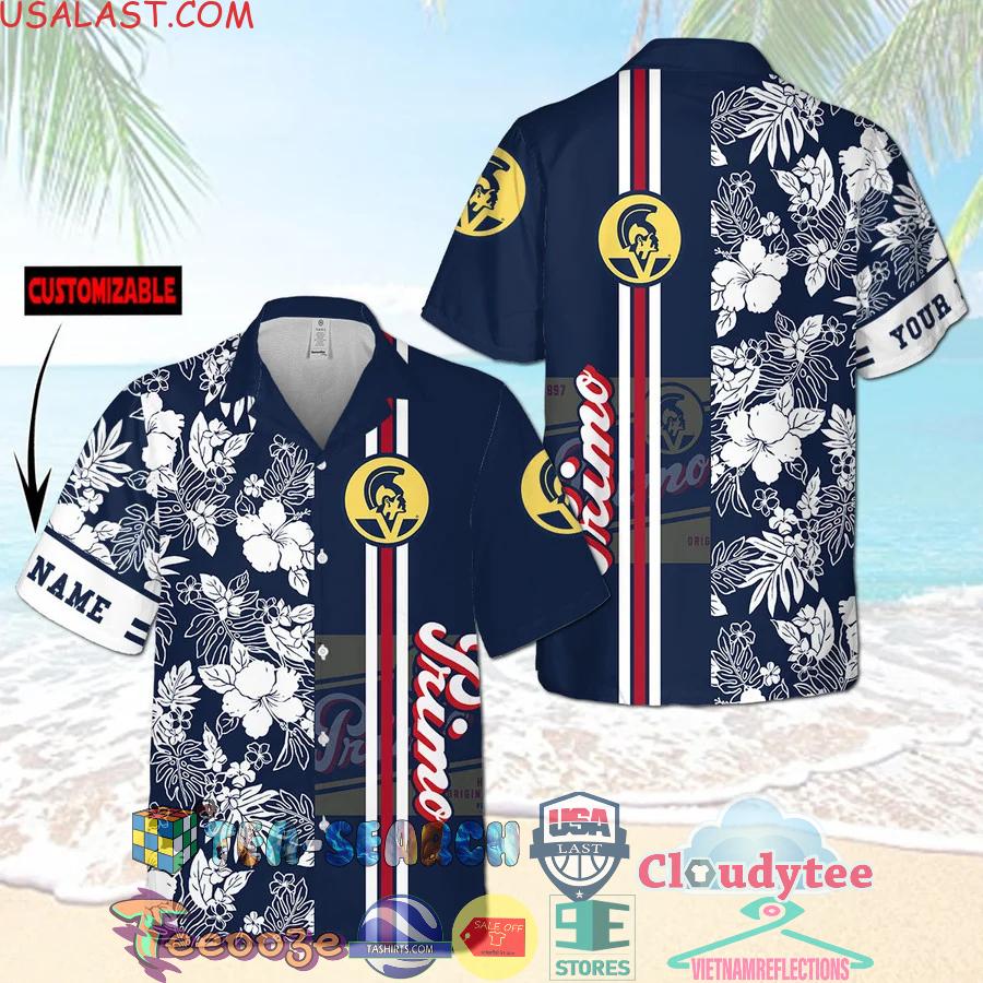 Personalized Primo Beer Flowery Aloha Summer Beach Hawaiian Shirt