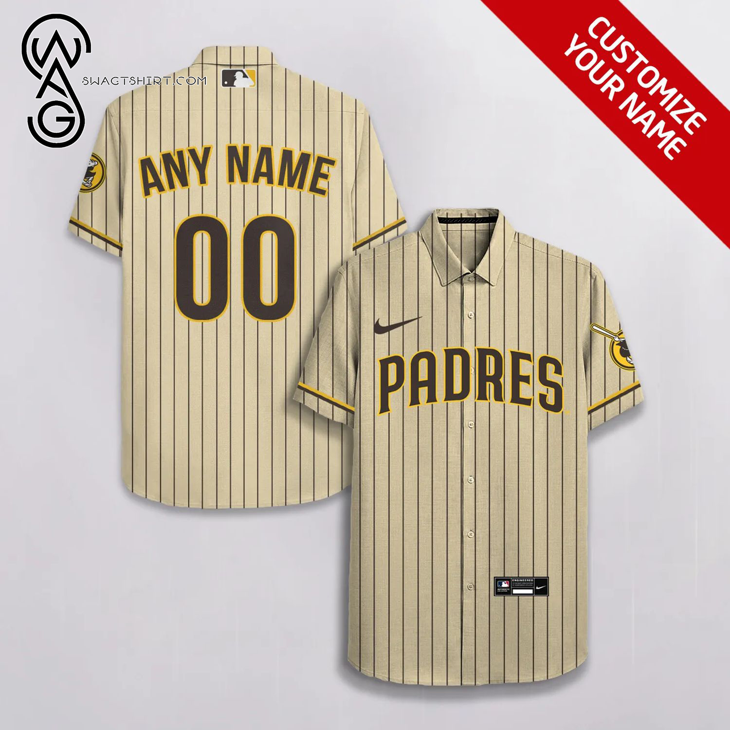 San Diego Padres Major League Baseball Full Printing Personalized Hawaiian Shirt