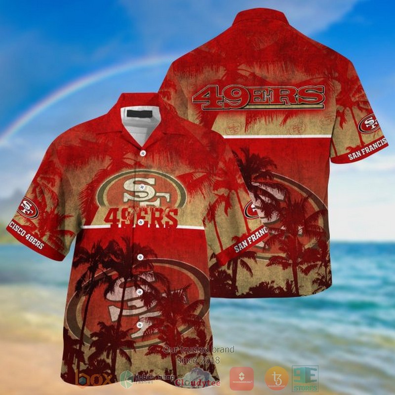 San Francisco 49Ers Nfl Palm Tree Hawaiian Shirt - HomeFavo
