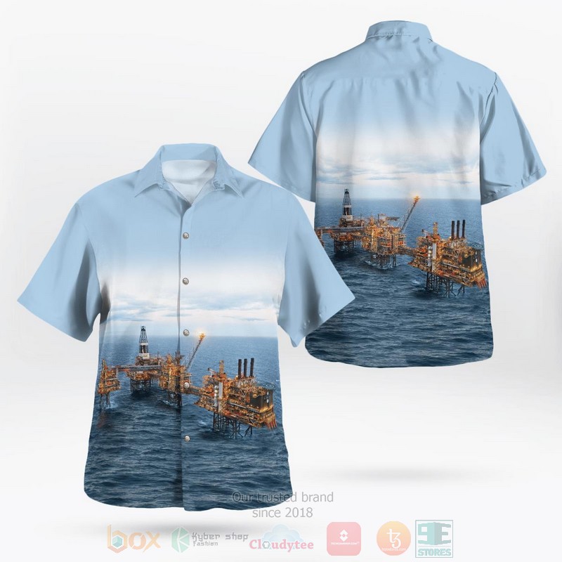 Scotland Buzzard Offshore Drilling Rig Hawaiian Shirt - HomeFavo