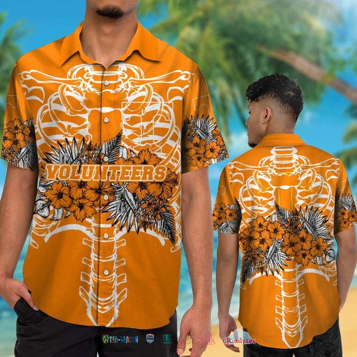 Tennessee Volunteers Skeleton Tropical Hawaiian Shirt - HomeFavo