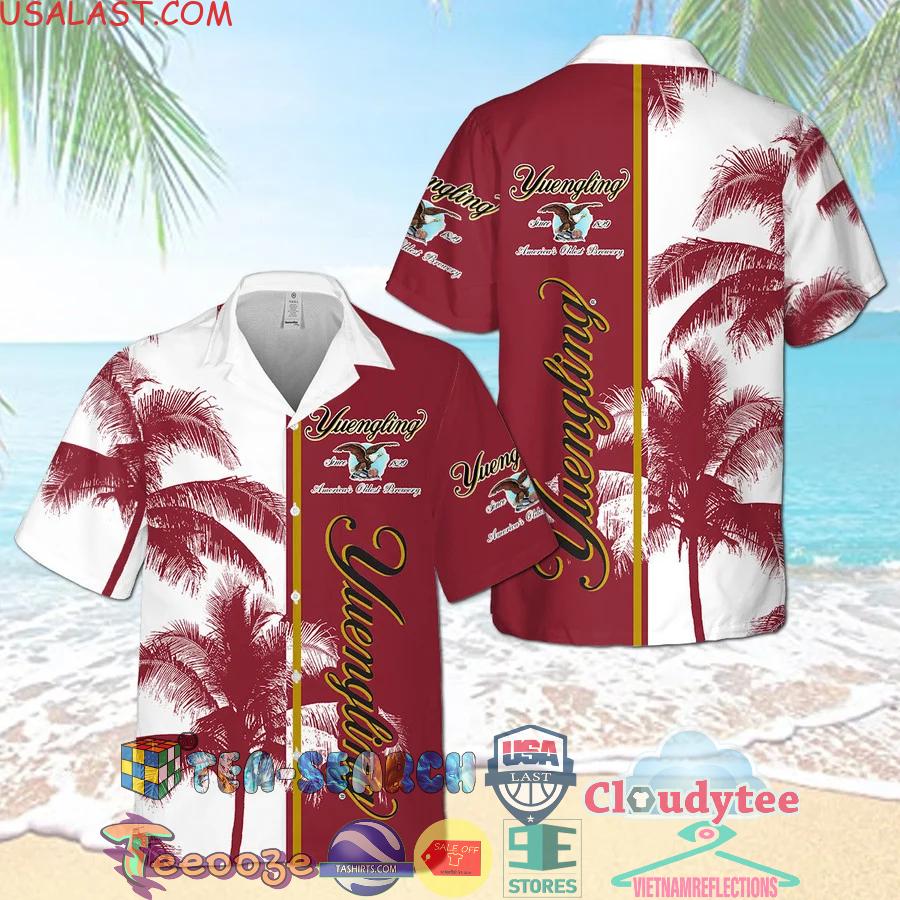 Yuengling Beer Beer Palm Tree Aloha Summer Beach Hawaiian Shirt