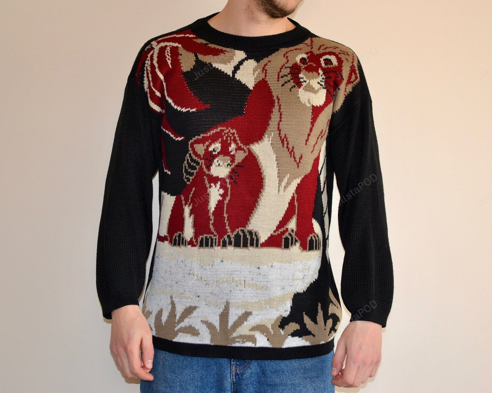 90s Vintage Lion King For Disney Lovers All Over Print Thicken Sweater ...