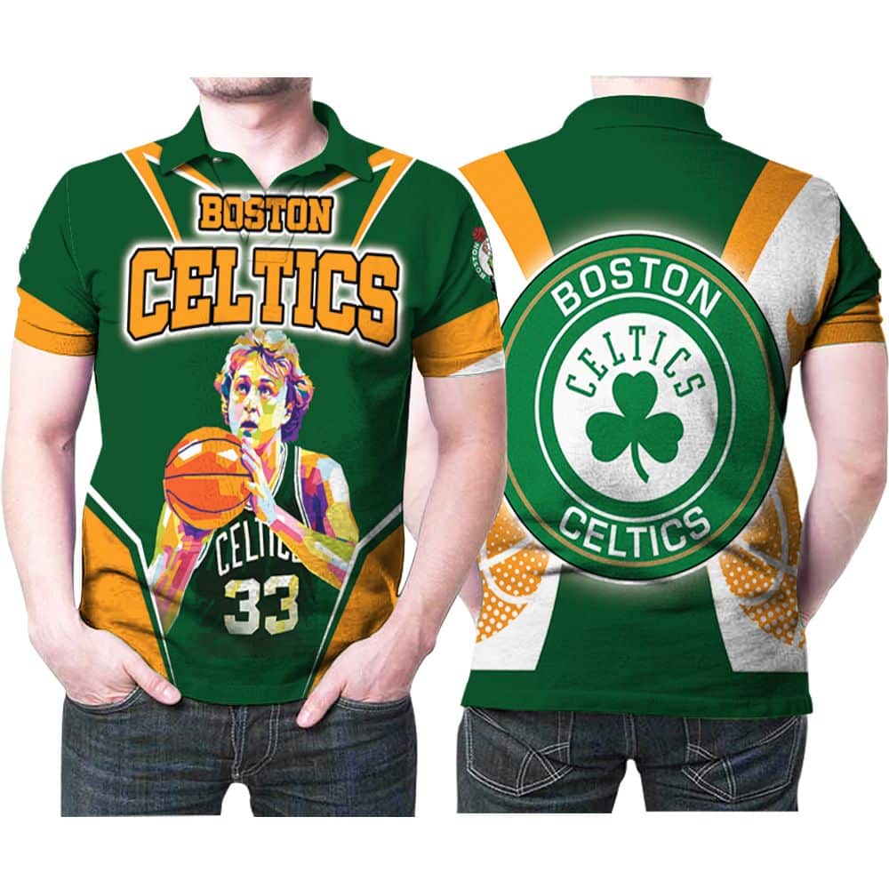 Boston Celtics Larry Bird 33 Great Player NBA Basketball Team Logo Gift