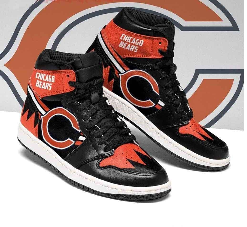 Chicago Bears NFL White/Black Sneaker Boots HF03rs HFV1 Sn02 - HomeFavo