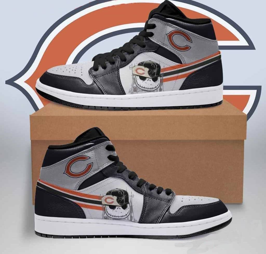 Chicago Bears NFL White/Black Sneaker Boots HF03rs - HomeFavo