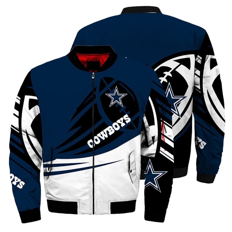 Dallas Cowboys Bomber Jacket Cool Design Winter Coat - HomeFavo
