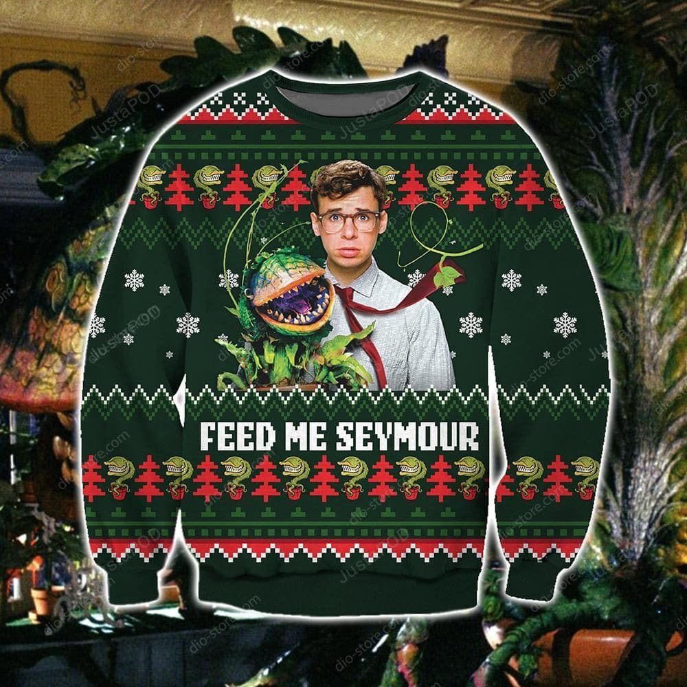 Feed Me Seymour Knitting Pattern Christmas Warmth Thicken Sweater Shirt