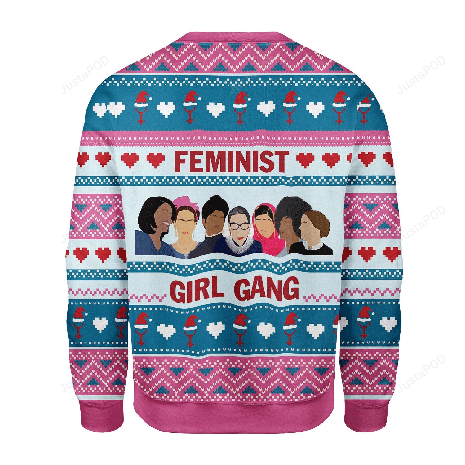 Feminist Girl Gang All Over Print Thicken Sweater