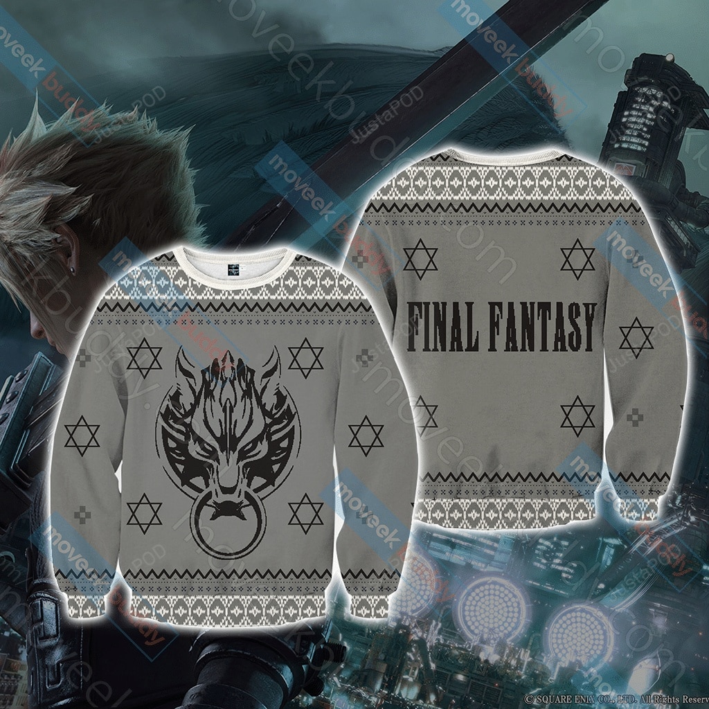 Final Fantasy Vii Christmas Warmth Thicken Sweater Shirt Print Sweatshirt