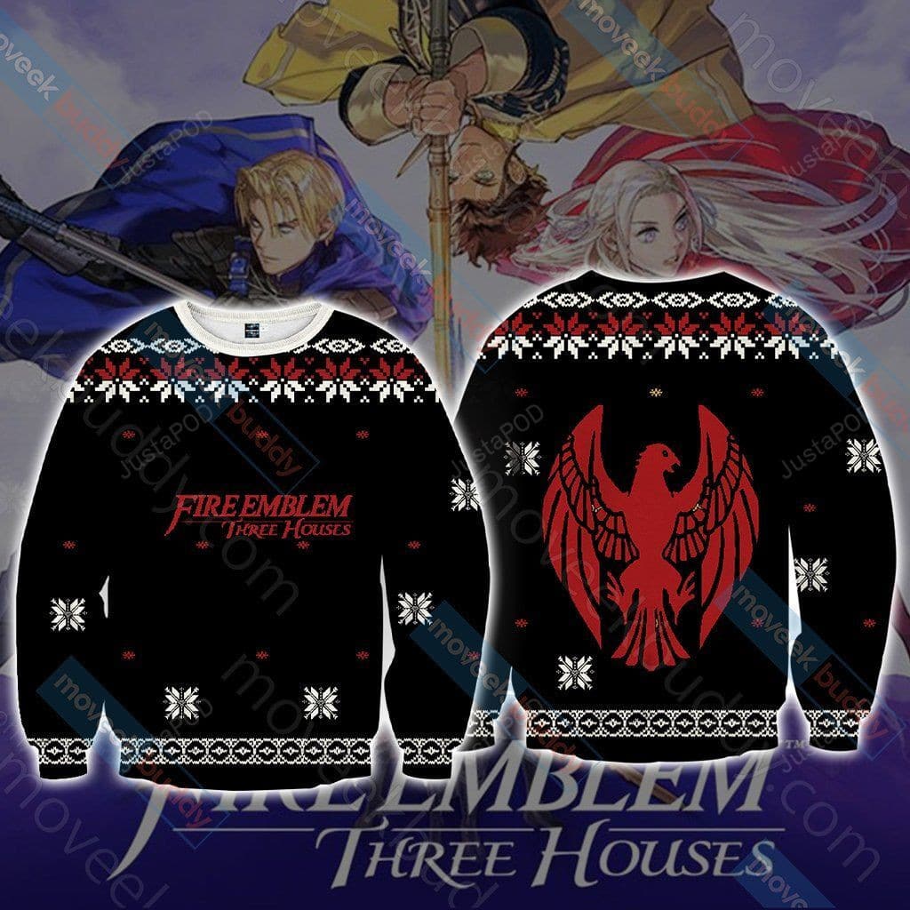 Fire Emblem Three HoUses The Black Eagles Christmas All-Over Print Thicken Sweater Shirt