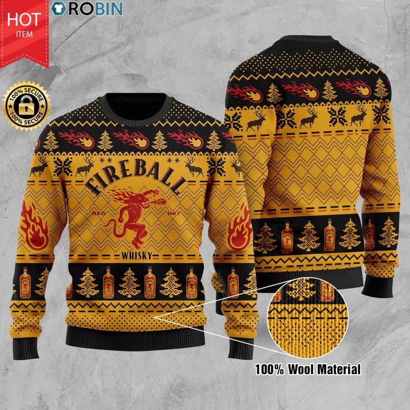 Fireball Cinnamon Wool Christmas Warmth Thicken Sweater