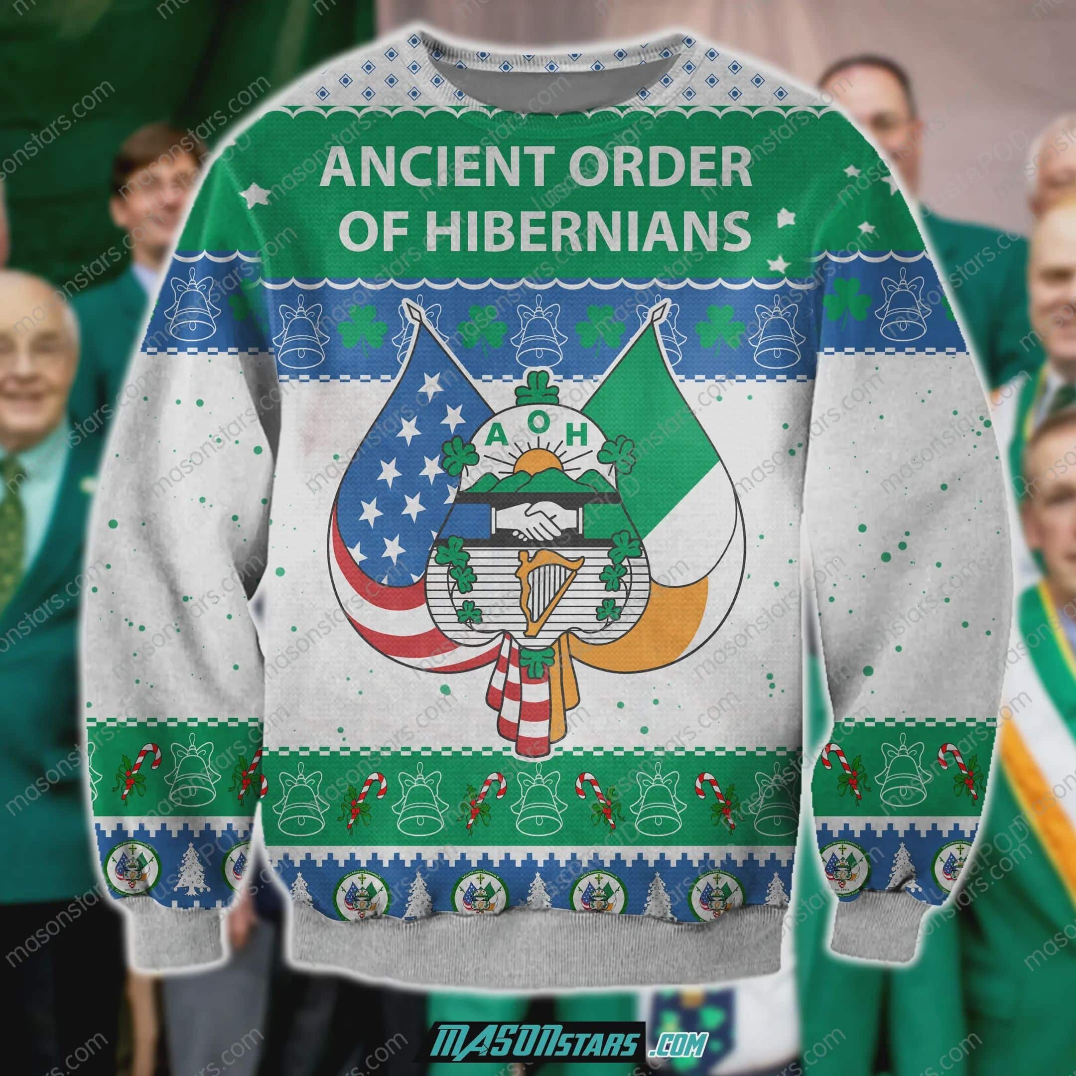 HF Ancient Order Of Hibernians All-Over Print Christmas Cold Weather ...