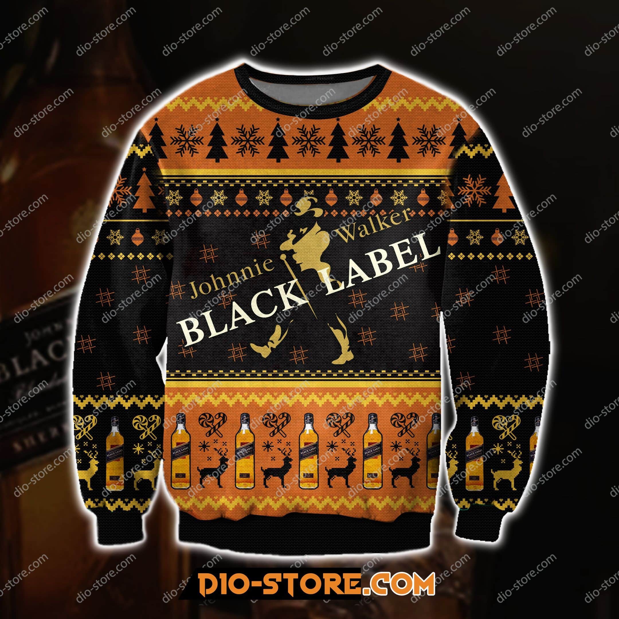 Johnnie Walker Black Label Christmas Warmth Thicken Sweater Shirt ...
