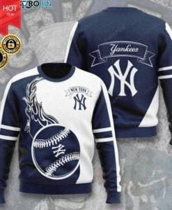 New York Yankees All Over Print Thicken Sweater 1