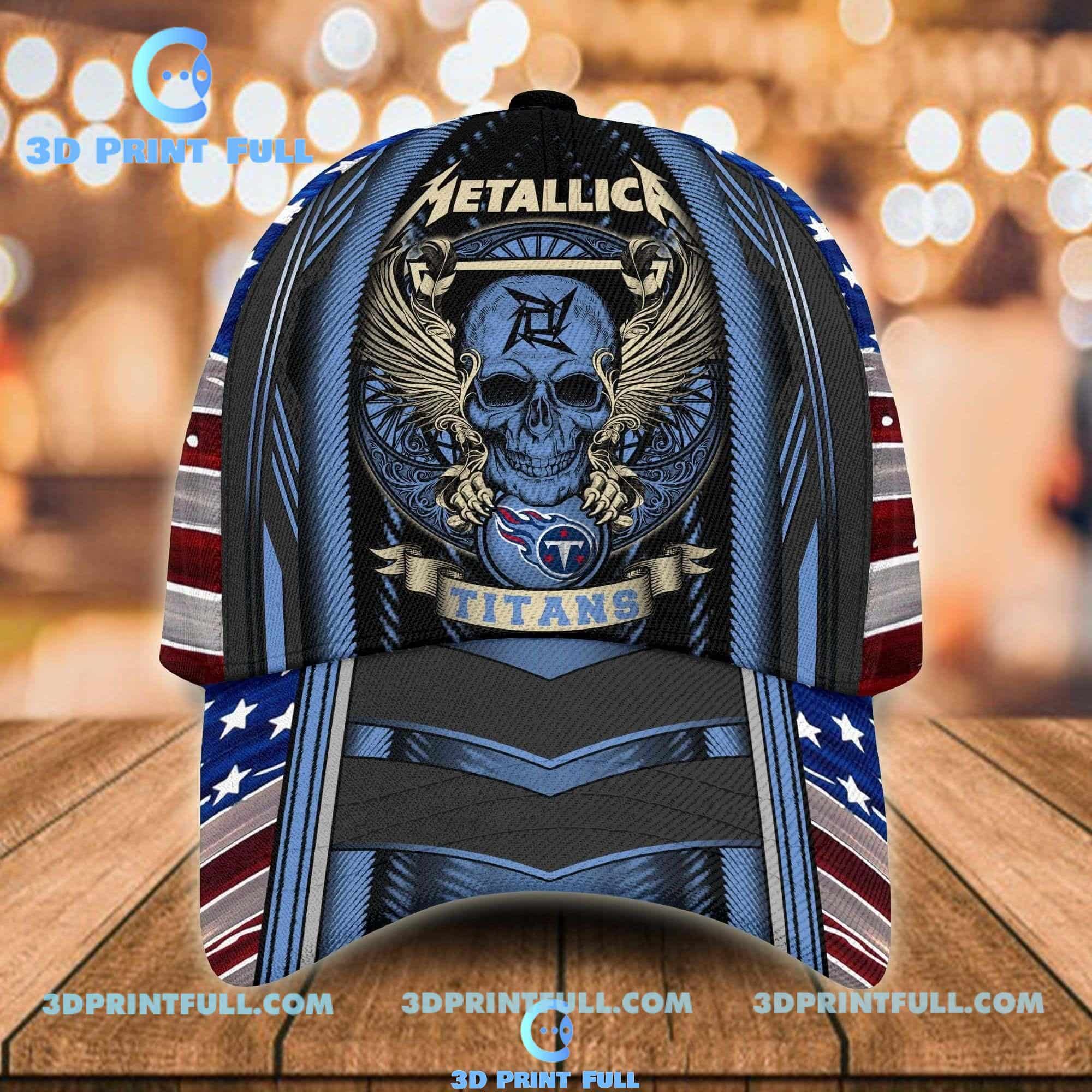 NFL Tennessee Titans 3D Classic Cap Metallica - HomeFavo