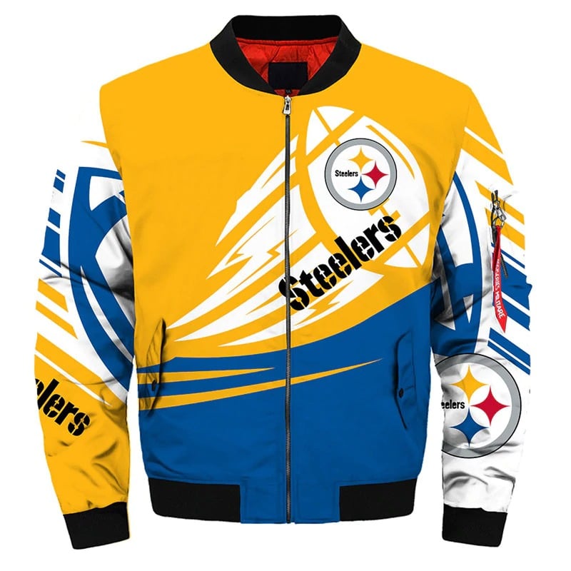 Pittsburgh Steelers Bomber Jacket Cool Design Winter Coat - HomeFavo