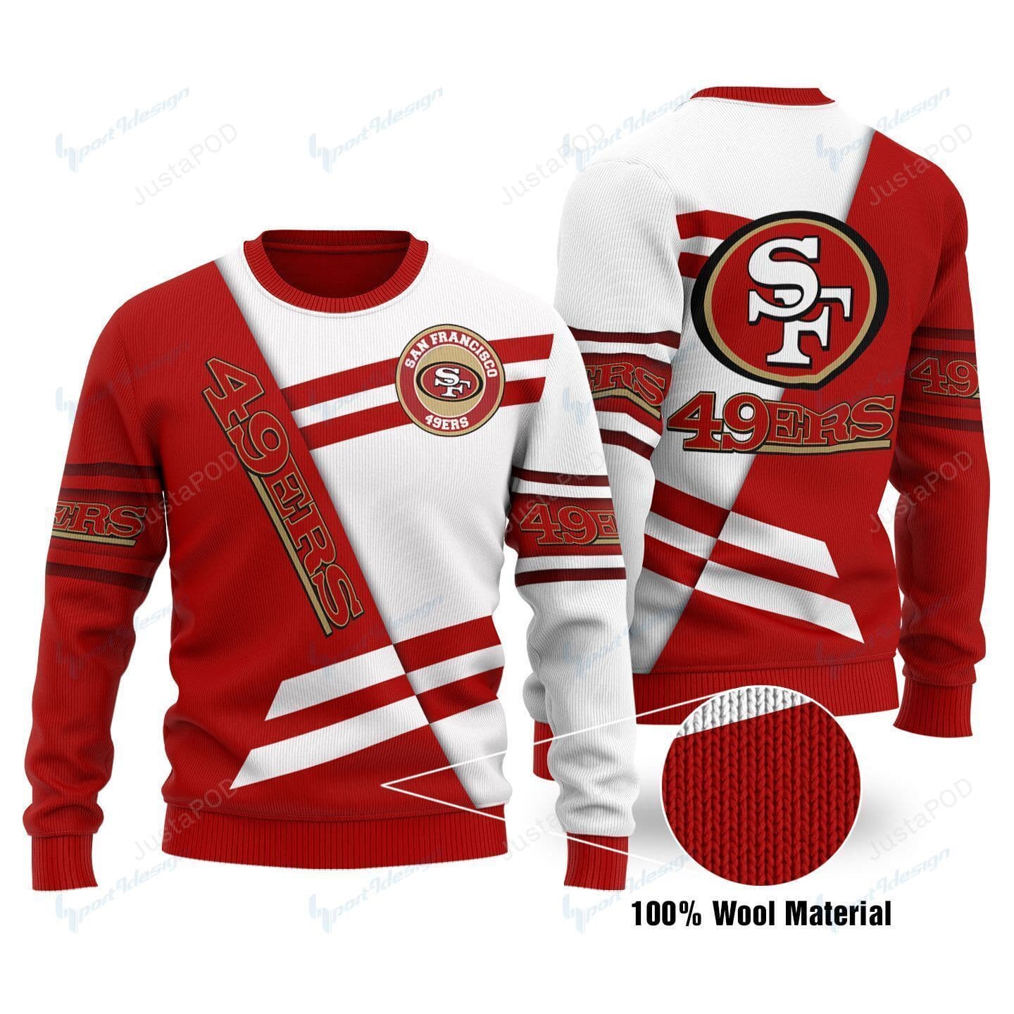 San Francisco 49Ers Christmas Warmth Thicken Sweater Shirt Print Sweatshirt HF9 1