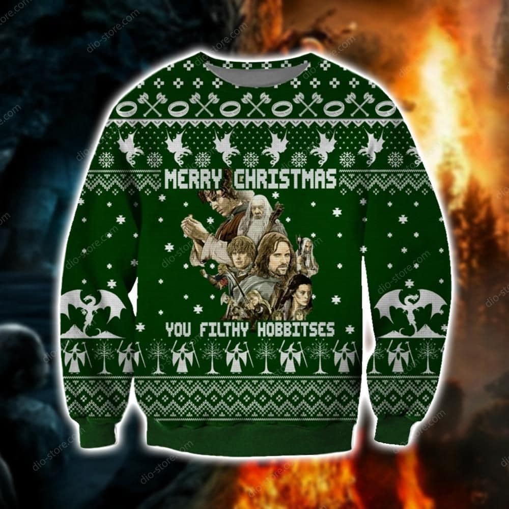 You Filthy Hobbitses Knitting Pattern Christmas Warmth Thicken Sweater