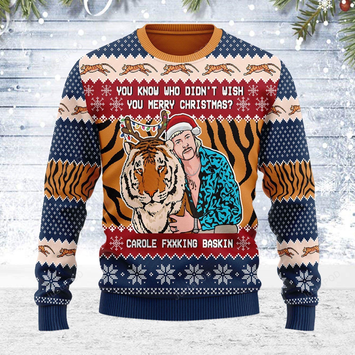 You Know Who Didnt Wish You Merry Christmas Christmas All-Over Print Thicken Sweater