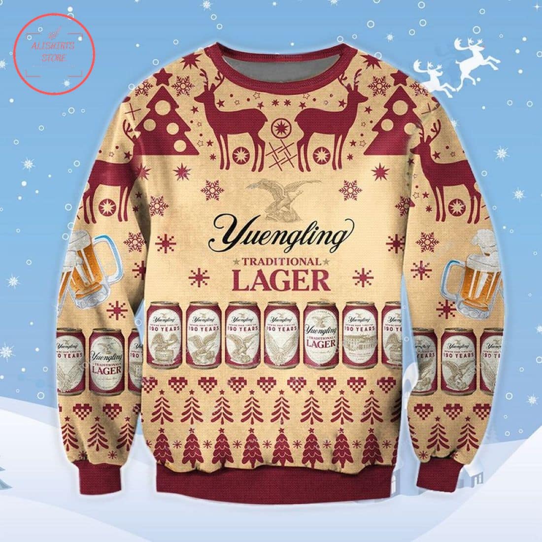 Yuengling Traditional Lager Christmas Warmth Thicken Sweater 3D Sweater