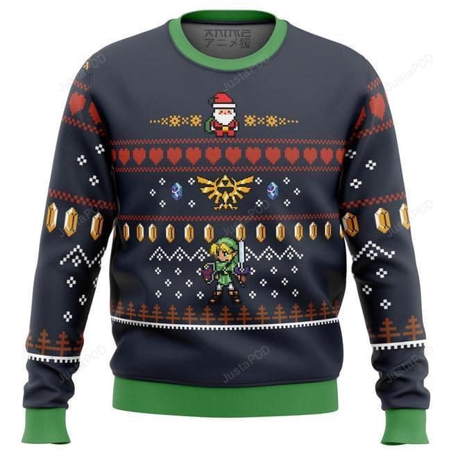 Zelda Santa Link Christmas Warmth Thicken Sweater Shirts