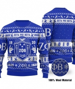 Zeta Phi Beta Christmas Warmth Thicken Sweater Shirt Print Sweatshirt