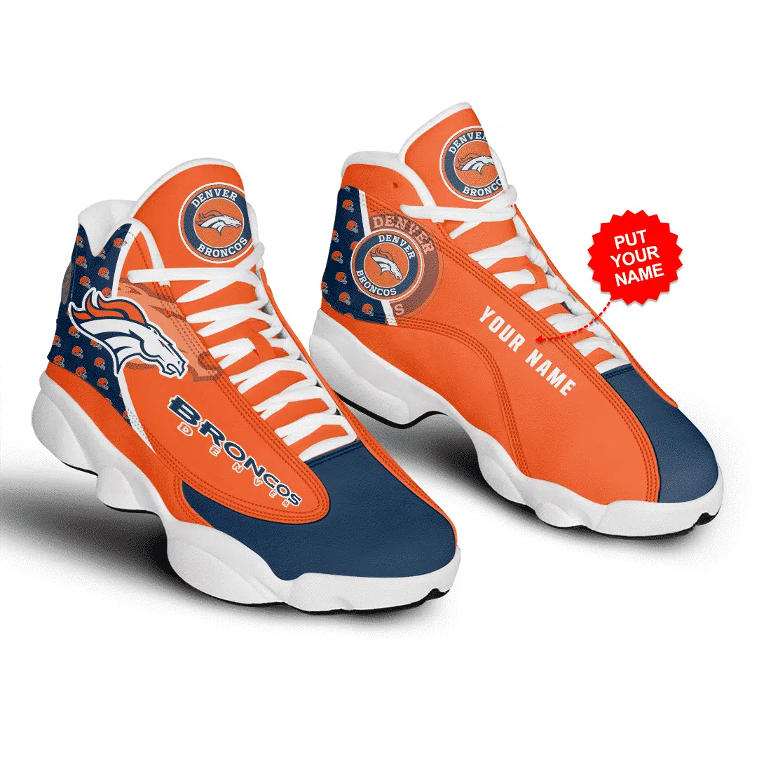 Denver Broncos NFL 1 Fan's Sport Shoes Gift For Fan White / Black J13 Shoes 1