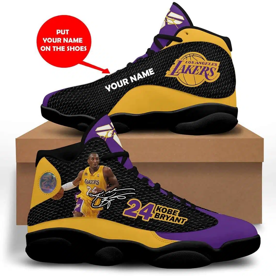 Kobe Bryant Lakers 01 Gift NBA J13 Shoes Custom Retro Sneakers 1