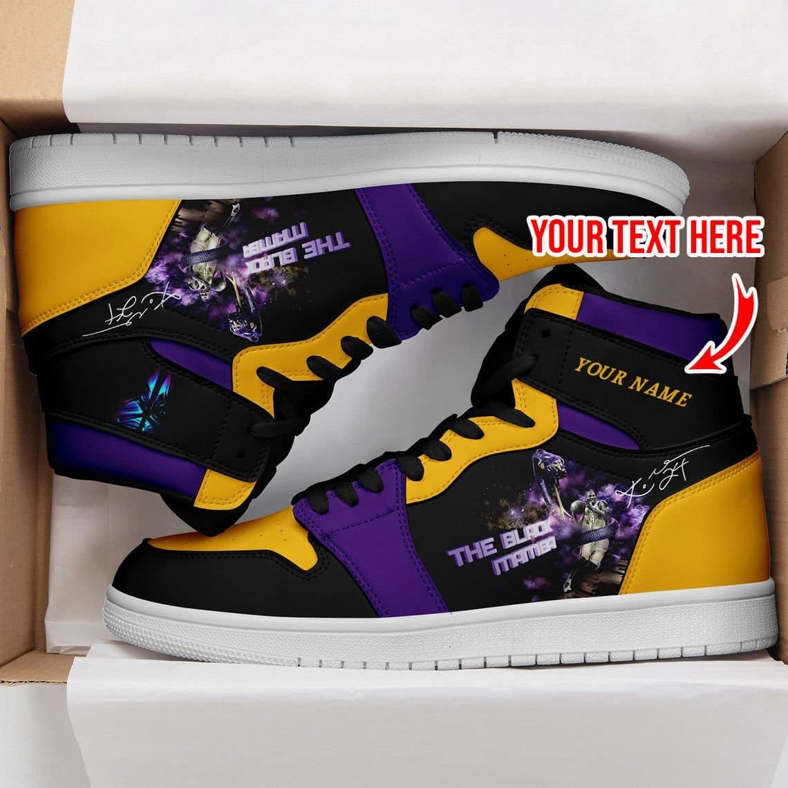 Kobe Bryant Shoes LA Basketball NBA High Retro AF J1 Sneaker Boots ...