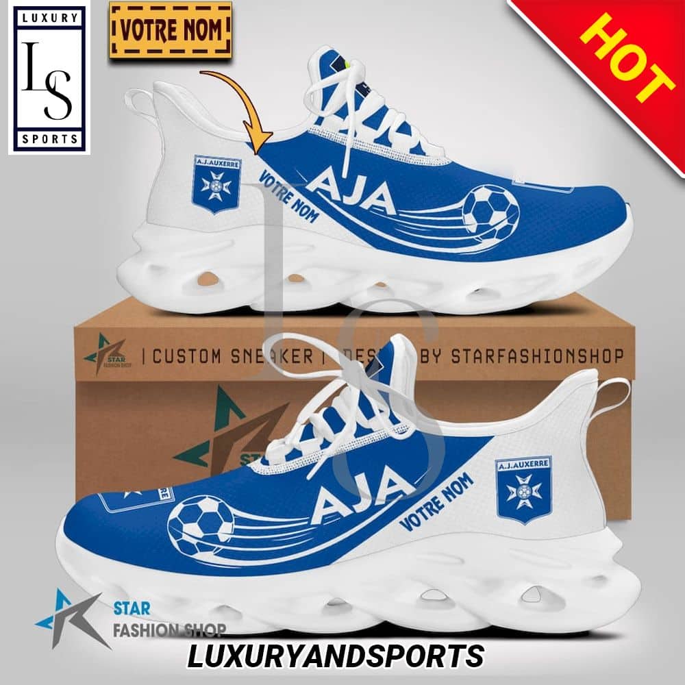 AJ Auxerre Ligue 1 Custom Name Max Soul Shoes 1