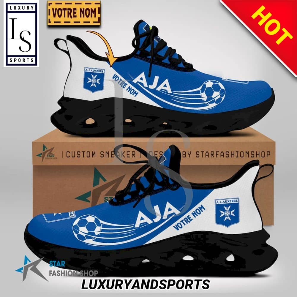 AJ Auxerre Ligue 1 Custom Name Max Soul Shoes 2