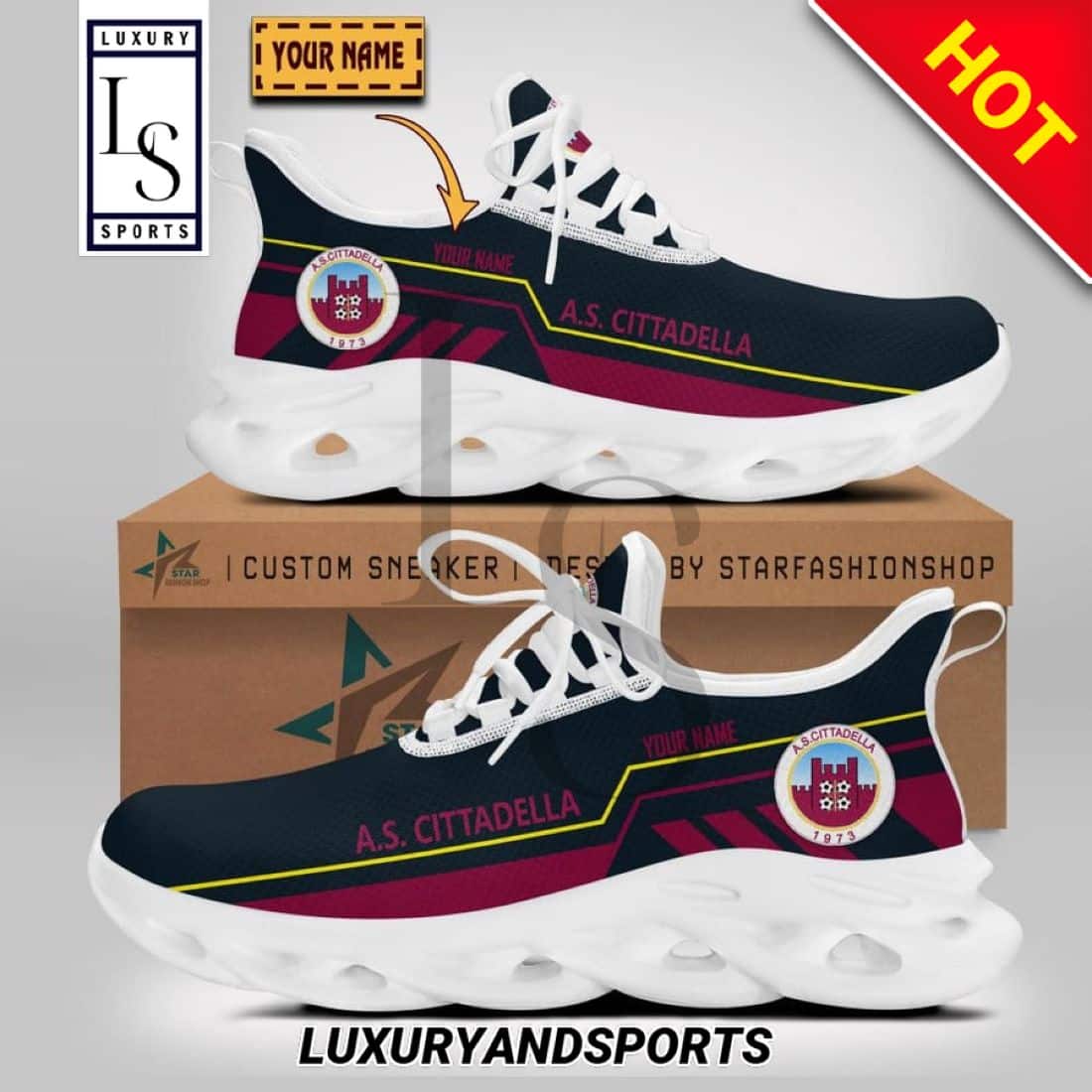 AS Cittadella Serie Custom Name Max Soul Shoes 1