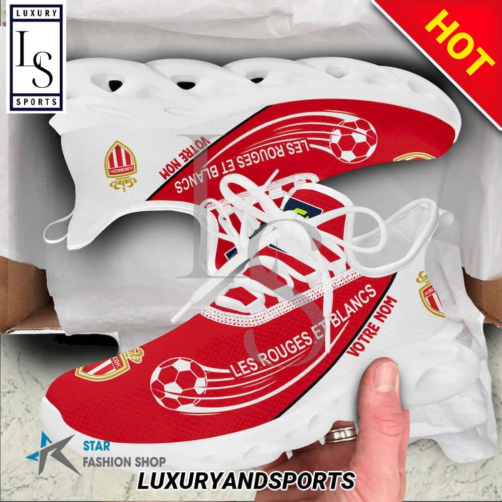 AS Monaco Ligue 1 Custom Name Max Soul Shoes 3