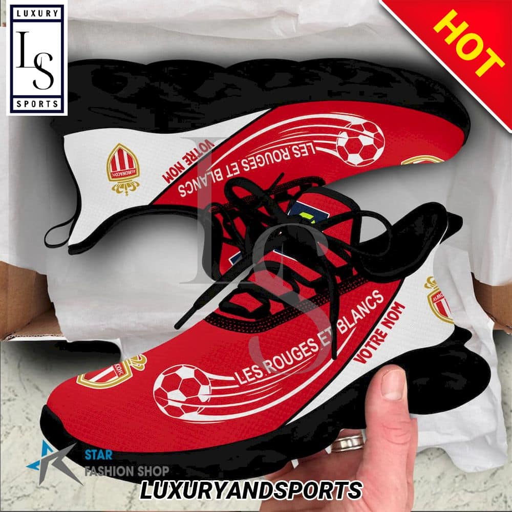 AS Monaco Ligue 1 Custom Name Max Soul Shoes 4