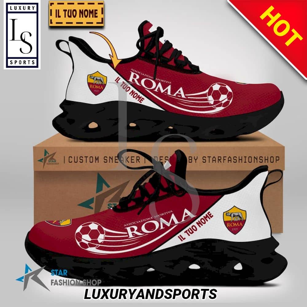 AS Roma Serie A Custom Name Max Soul Shoes 2