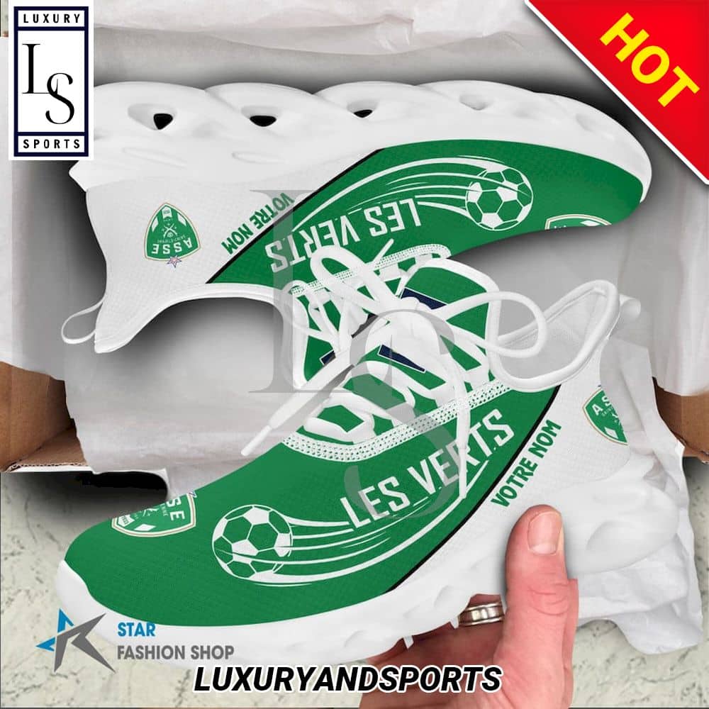 AS Saint-Etienne Ligue 2 Custom Name Max Soul Shoes 4